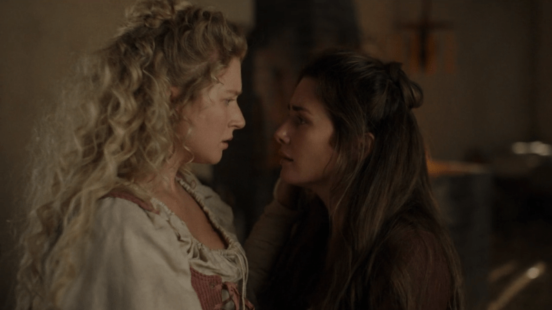 AHS Lesbian Milkmaids look longingly at each other