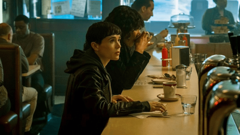 Elliot Page as Viktor on Umbrella Academy 