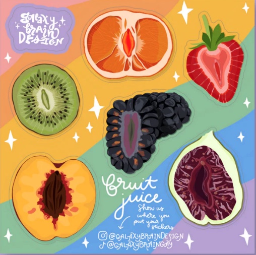 fruit juice sticker sheet