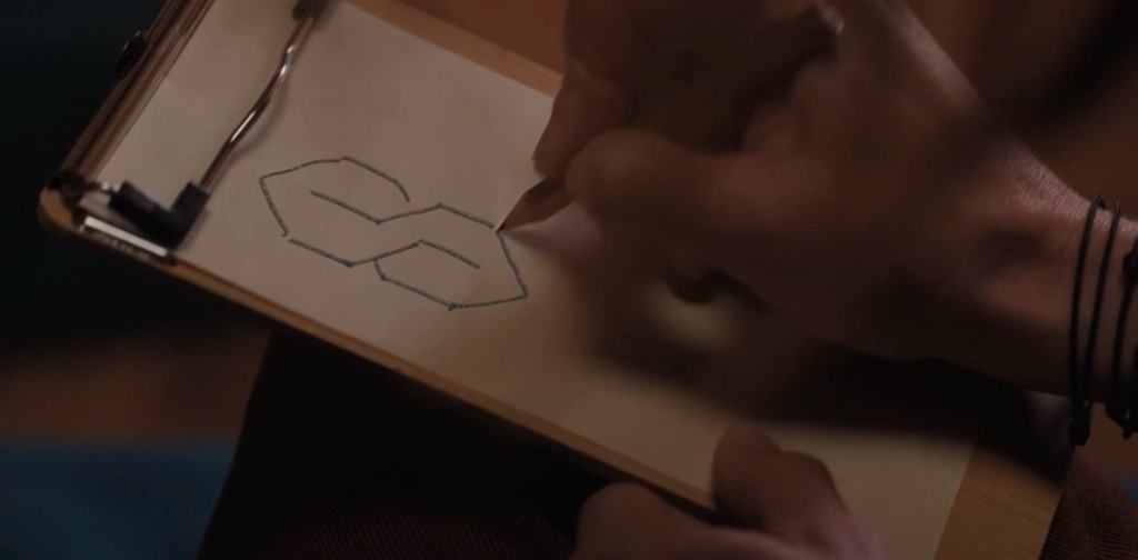 Shane drawing the "S"