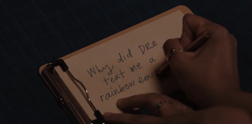"Why did Dre text me a rainbow emoji"