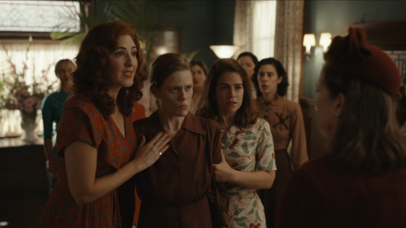 Carson and Greta hold Jess back and promise to help with her makeup