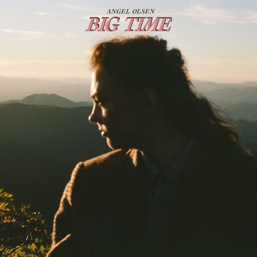 The album cover of Big Time by Angel Olsen features Angel Olsen in silhouette