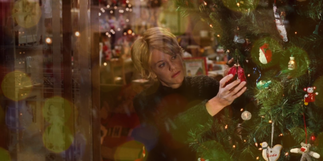 Meg Ryan decorating a tree in You've Got Mail