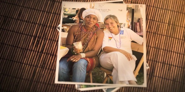 a photo of miss cleo and a friend