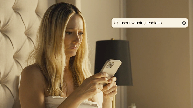 Bree searches "Oscar winning lesbians" on her phone
