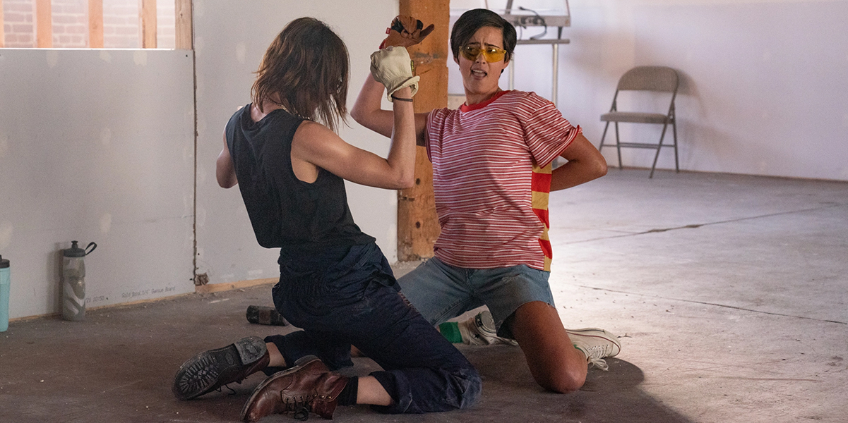 Finley and Shane dance like Magic Mike while doing demolition on The L Word: Generation Q