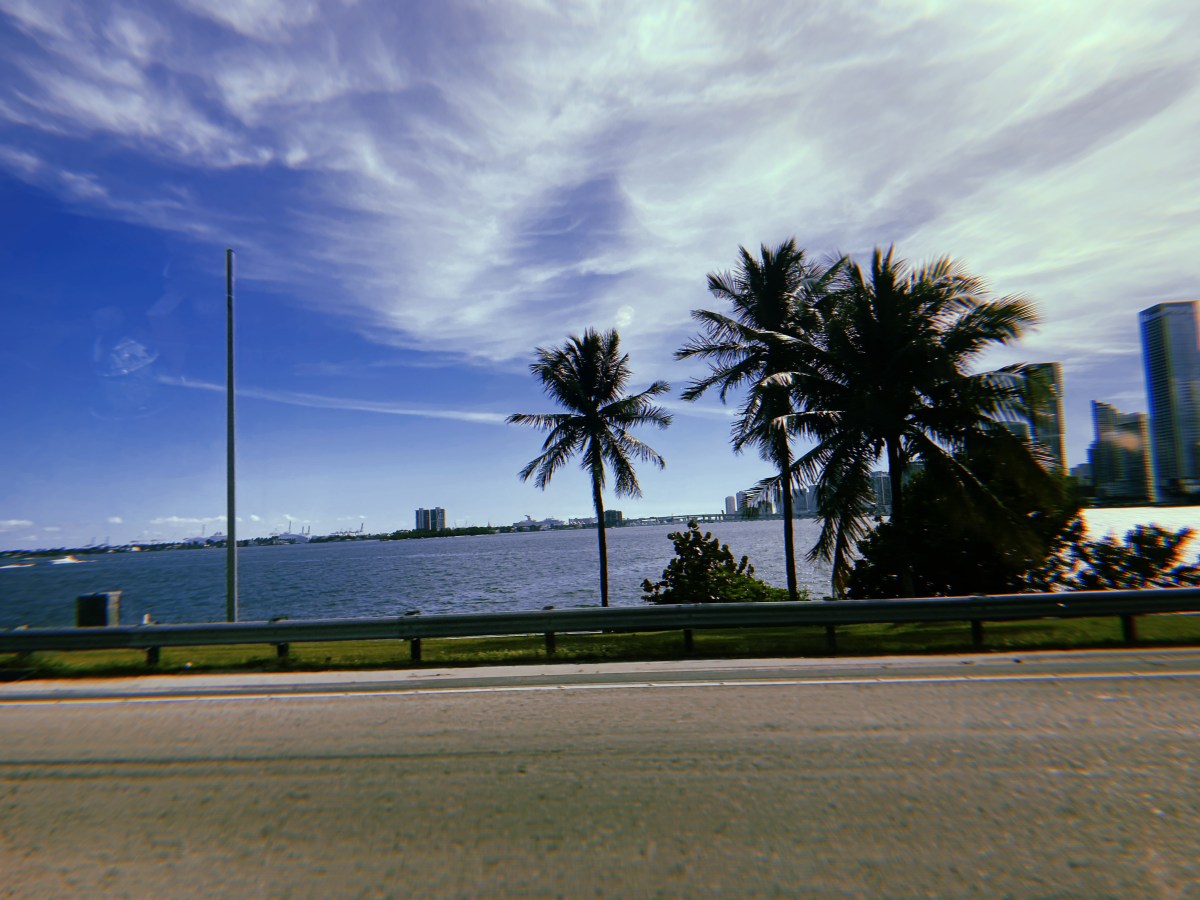Driving into Miami