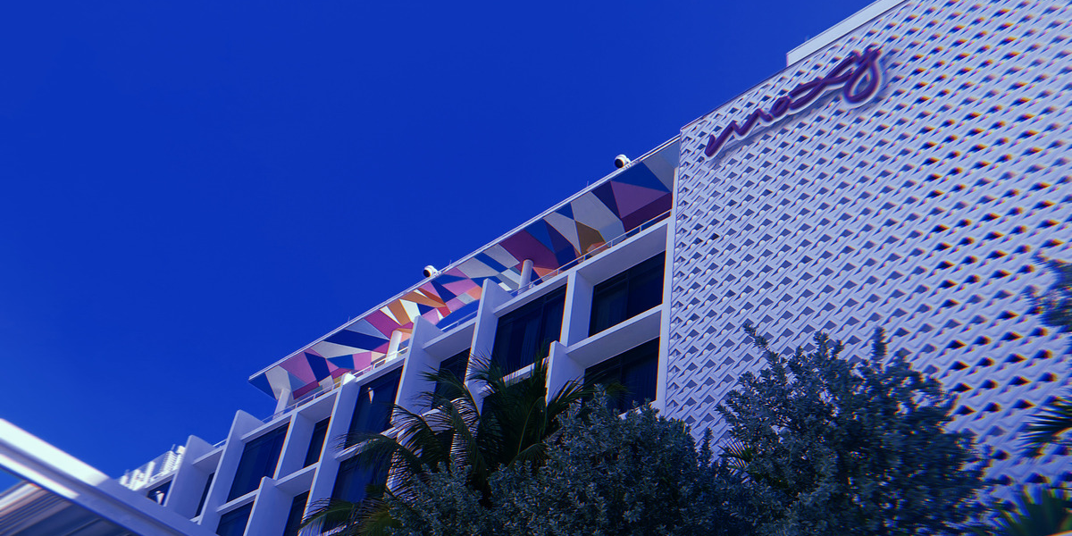 The exterior of The Moxy South Beach