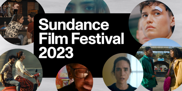 The Sundance Film Festival logo with images of films surrounding it