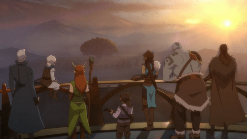 Vox Machina looks out over a newly lively Whitestone