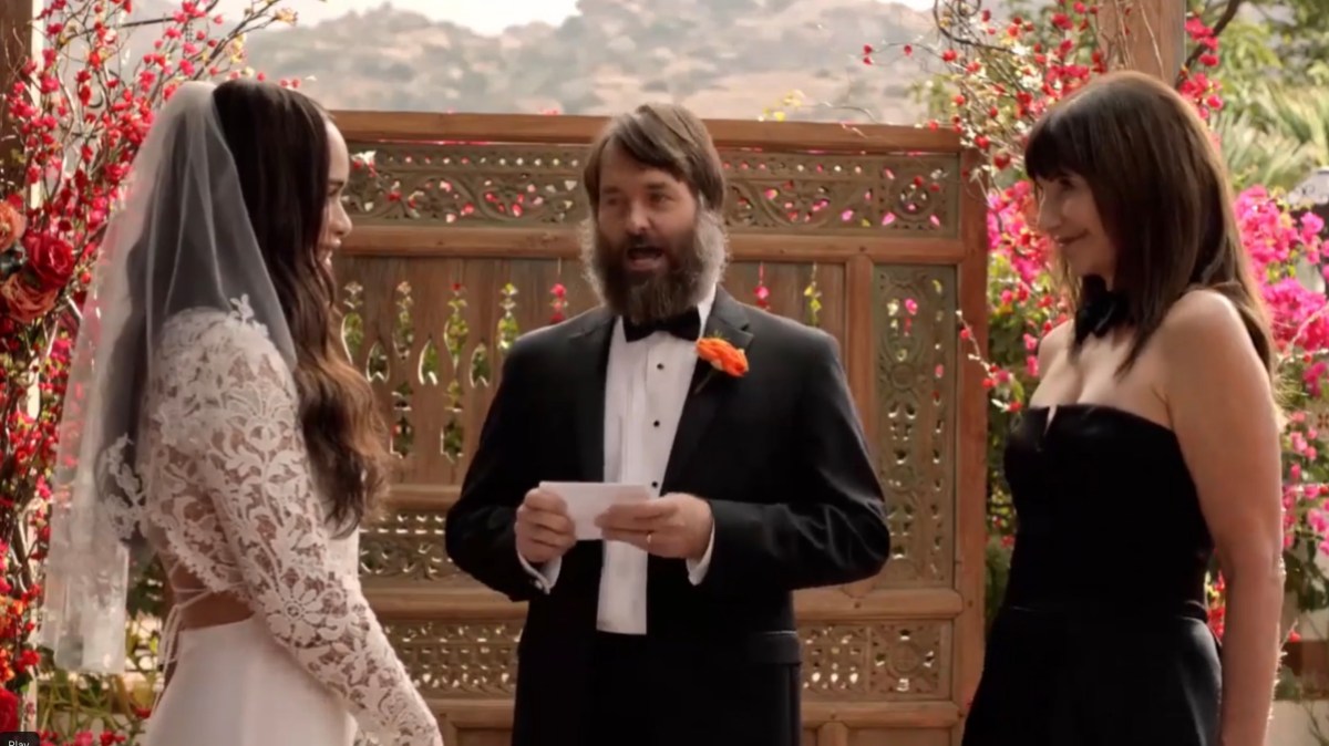 Gail and Erica getting married by Tandy in "Last Man on Earth"