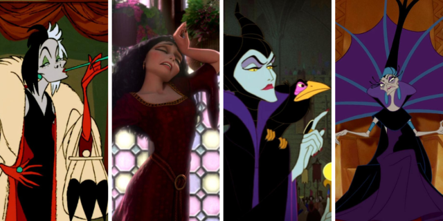 Cruella De Vil, Mother Gothel, Maleficent, and Yzma