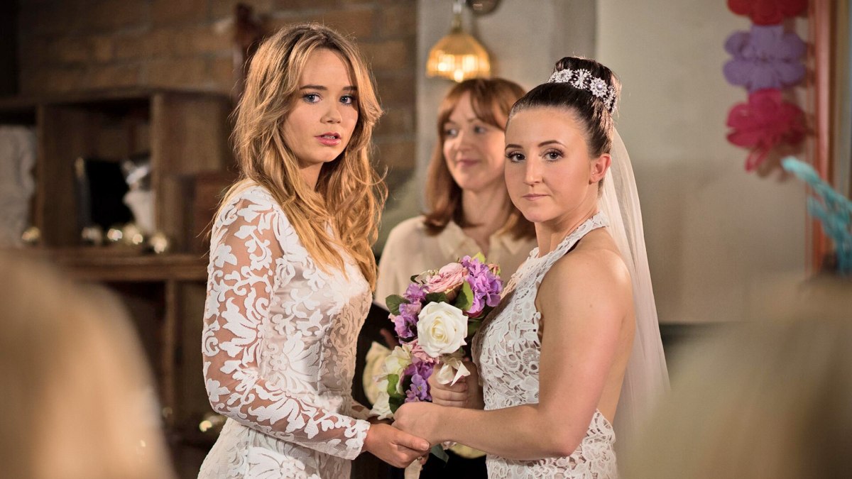 Kim and Esther getting married on Hollyoaks