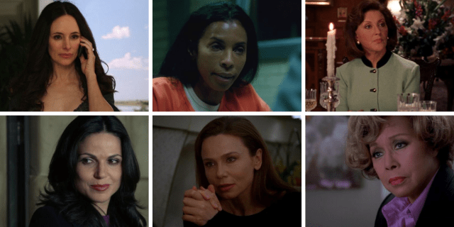 Victoria Grayson, Maya Lewis, Emily Gilmore, Regina Mills, Irina Derevko, and Jane Burke