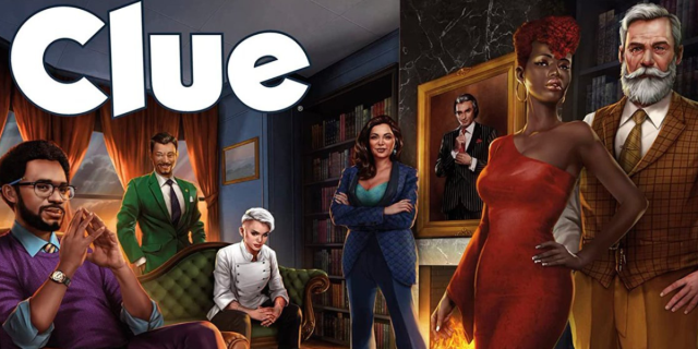 The new Clue board game box