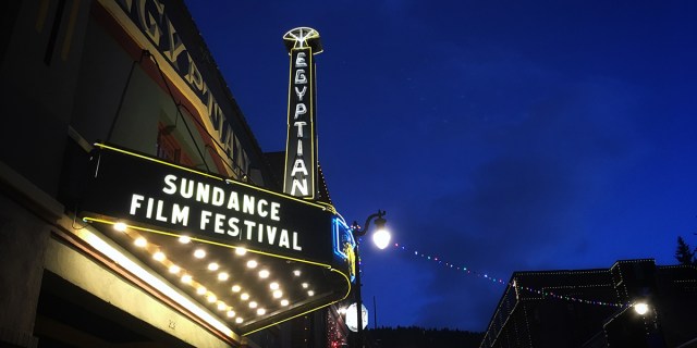 Park City, utah: Egyptian Theater during the Sundance film festival is one of the popular theaters playing movies in the festival.