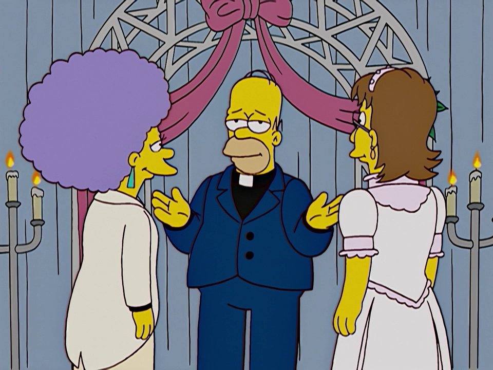 Simpsons lesbian wedding