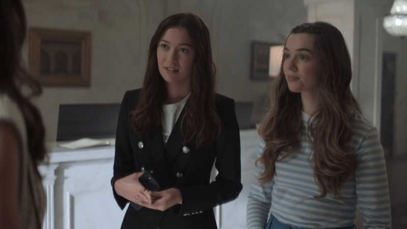 The Watchful Eye: Bennet and Darcy greet Elena in the lobby 
