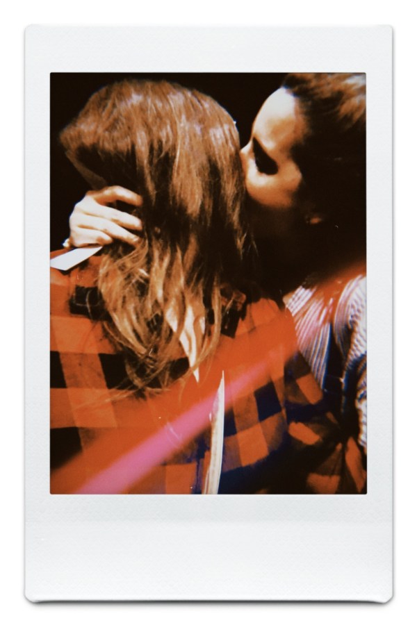 Kristen and Kayla makeout in an elevator