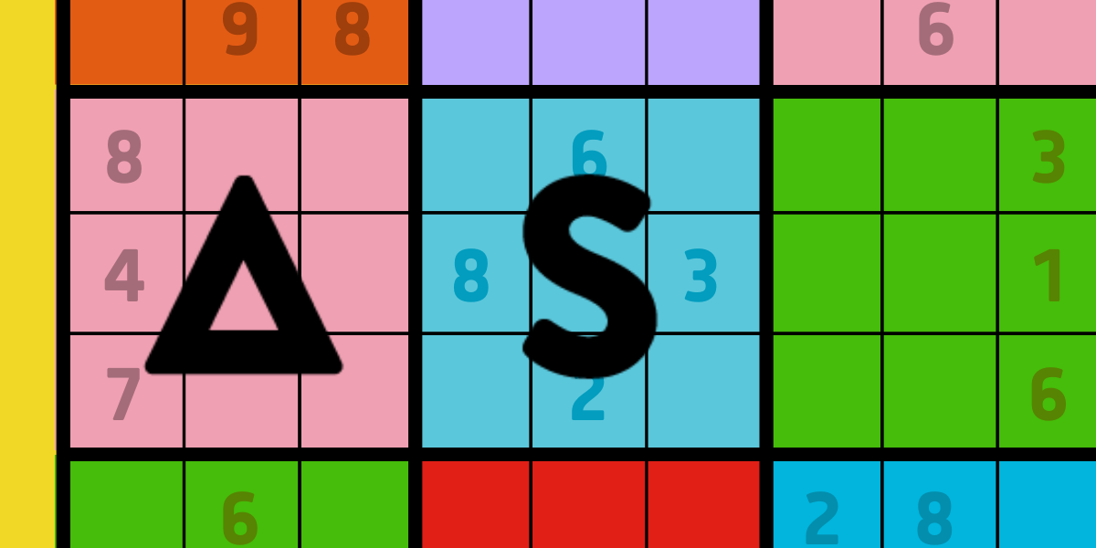 The Autostraddle logo (AS) sits on top of two colorful sudoku grids, which is surrounded by other colorful sudoku grids.