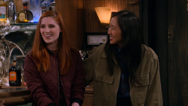 How I Met Your Father: Ellen and Rachel laugh together while meeting the friends