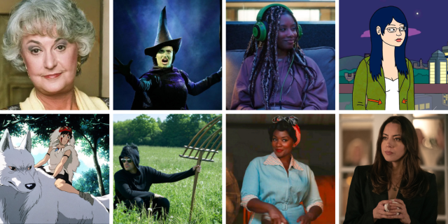 a collage of eight of the characters from within the post