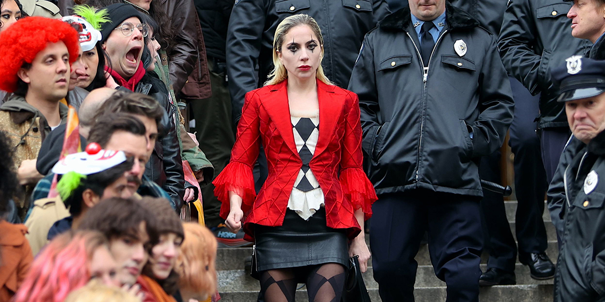 Lady Gaga is seen on the set of "Joker: Folie a Deux" on March 25, 2023 in New York City.