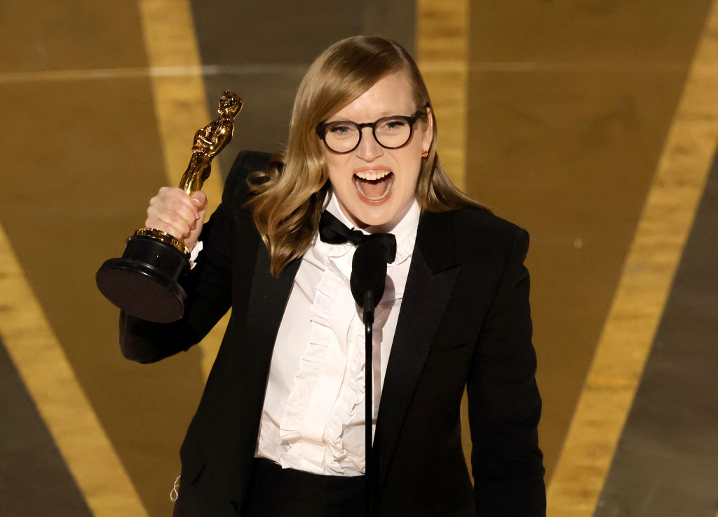 HOLLYWOOD, CALIFORNIA - MARCH 12: Sarah Polley accepts the Best Adapted Screenplay award for "Women Talking" onstage during the 95th Annual Academy Awards at Dolby Theatre on March 12, 2023 in Hollywood, California. (Photo by Kevin Winter/Getty Images)