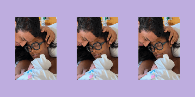 Keke Palmer and her partner in the hospital with their newborn baby