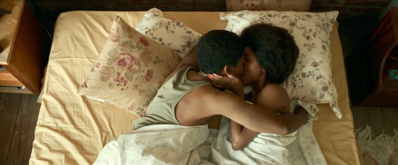 In Daisy & the Six, Simone kisses Bernie in bed.