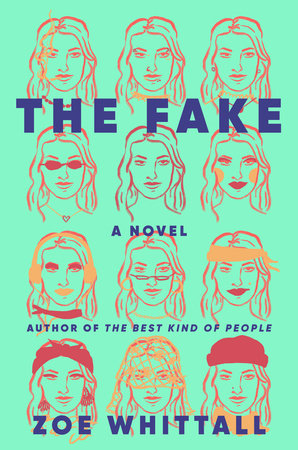 the cover of the fake features a dozen different line drawings of a woman, the same one, with different details changed