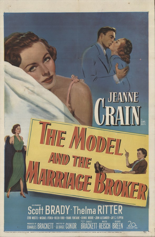 the cover of the model and the marriage broker is an oldey timey cover with a couple kissing and a woman lounging