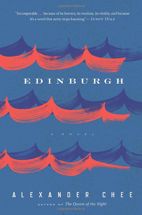 the cover of edinburgh features three rows of paint brushed waves