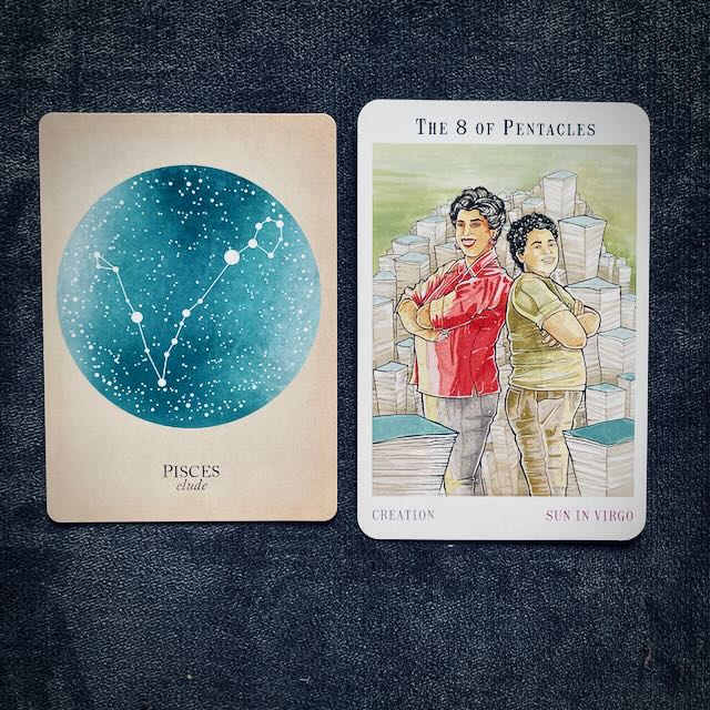 pisces // eight of pentacles