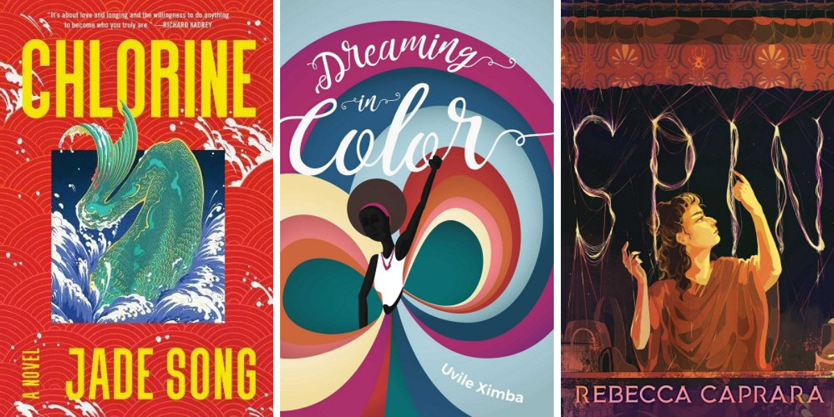 Chlorine by Jade Song, ,Dreaming in Color by Uvile Ximba, and Spin by Rebecca Caprara.