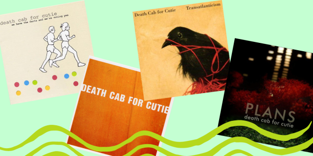 The four Death Cab for Cutie albums: we have the facts and we’re voting yes, The Photo Album, Transatlanticism, and Plans