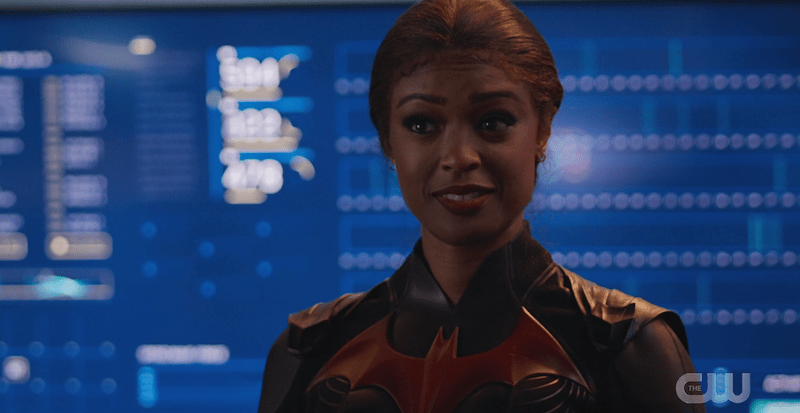 screenshot of javicia leslie as ryan wilder in the batsuit