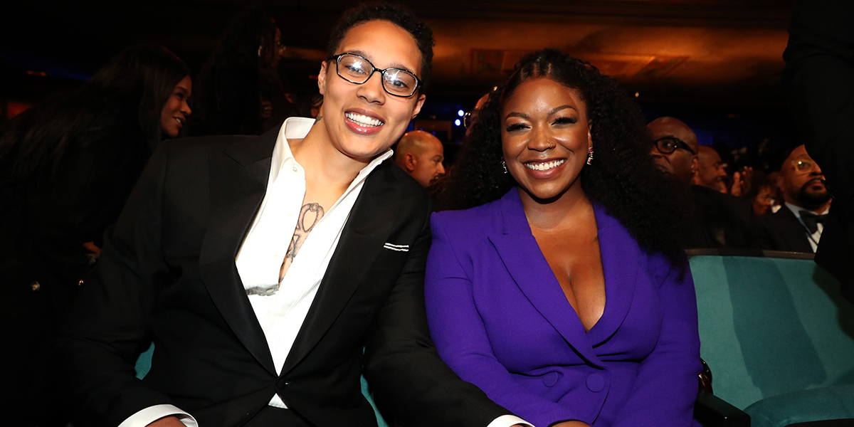 Brittney Griner and Cherelle Griner attend the 54th NAACP Image Awards at Pasadena Civic Auditorium on February 25, 2023 in Pasadena, California.