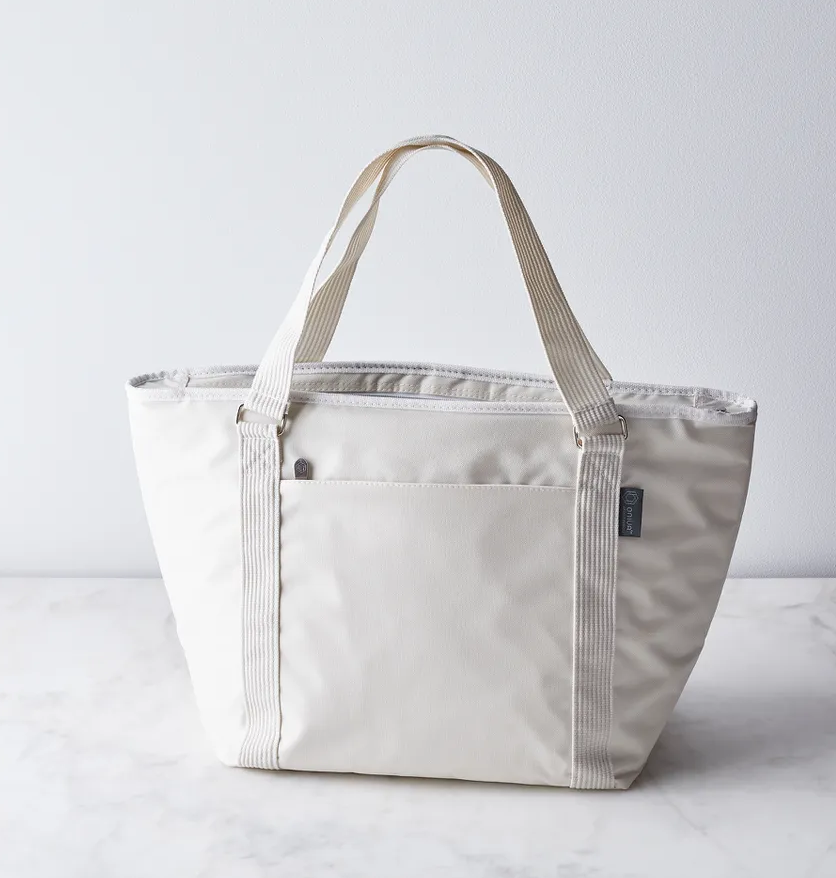 a white cooler tote