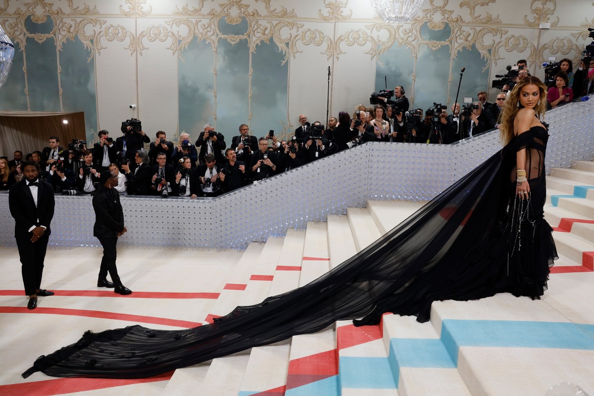 Rita Ora attends the 2023 Costume Institute Benefit celebrating "Karl Lagerfeld: A Line of Beauty" at Metropolitan Museum of Art on May 01, 2023 in New York City. 