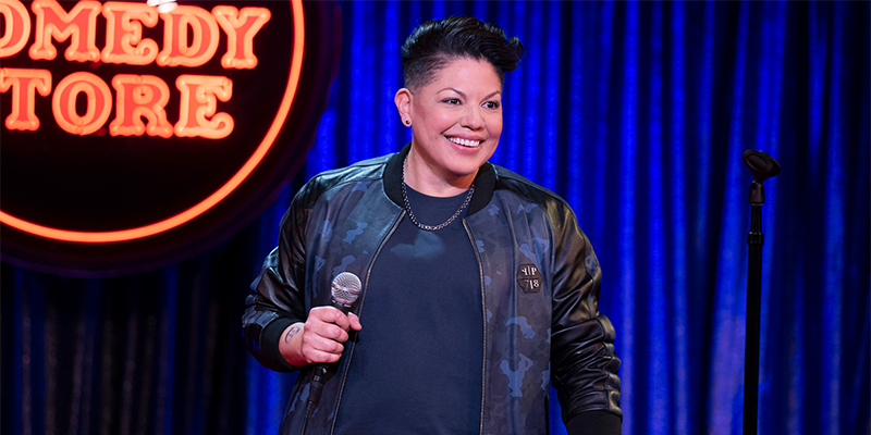 Che Diaz does a set at The Comedy Store