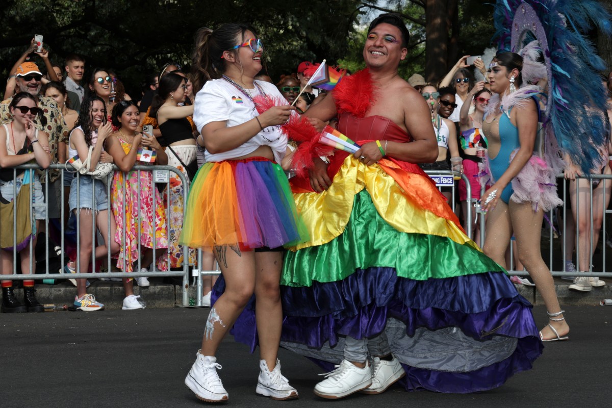WASHINGTON, DC - JUNE 10: People participate in the 2023 Capital Pride Parade on June 10, 2023 in Washington, DC. The parade is part of a month-long celebration of the LGBTQ+ community and this year’s theme is Peace, Love, Revolution. (Photo by Alex Wong/Getty Images)