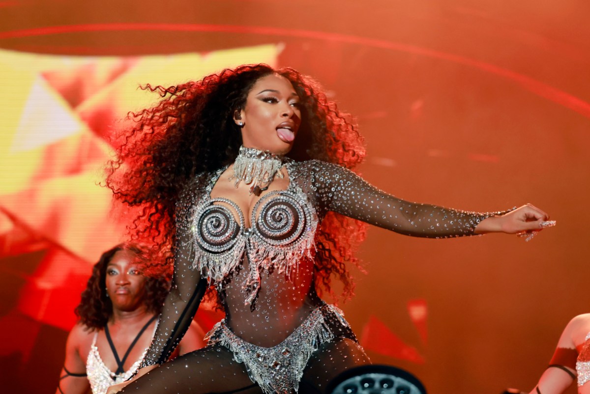 LOS ANGELES, CALIFORNIA - JUNE 09: Megan Thee Stallion performs onstage during the 2023 LA Pride in the Park Festival at Los Angeles Historical Park on June 09, 2023 in Los Angeles, California. (Photo by Emma McIntyre/Getty Images)