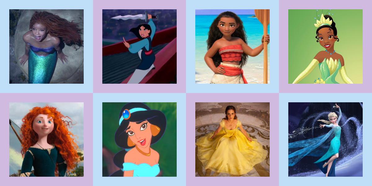 Which Grown-Up Disney Princess Is Your Therapist? Ariel Belle Jasmin Mulan Moana Tiana Elsa Merida