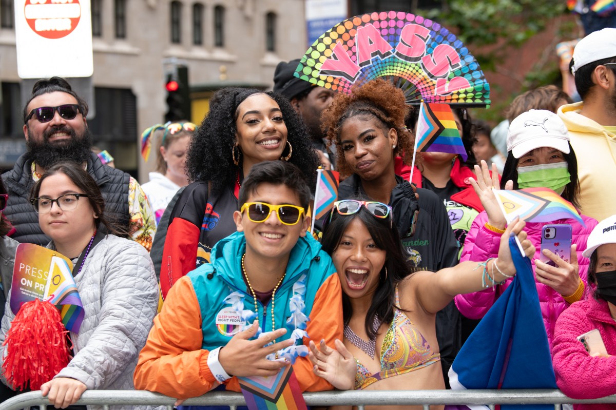 SAN FRANCISCO, CALIFORNIA - JUNE 25: Members of the crowd cheer for parade participants during the 53rd Annual San Francisco Pride Parade and Celebration on June 25, 2023 in San Francisco, California. (Photo by Meera Fox/Getty Images)