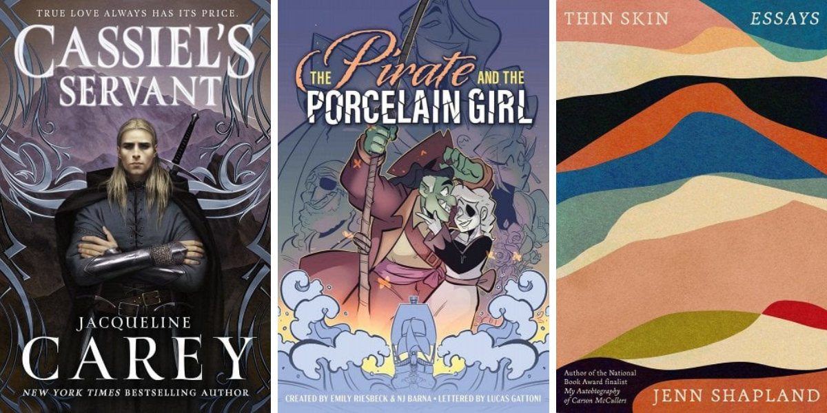Cassiel's Servant by Jacqueline Carey, The Pirate and the Porcelain Girl by Emily Riesback and Nora J. Barna, Thin Skin by Jenn Shapland.