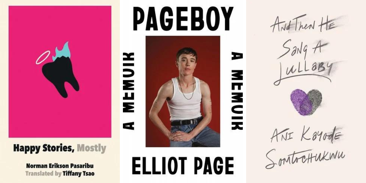 Happy Stories, Mostly by Norman Erikson Pasaribu, Pageboy by Elliot Page, and And Then He Sang a Lullaby by Ani Kayode Somtochukwu.