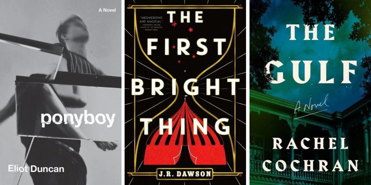 Ponyboy by Eliot Duncan, The First Bright Thing by J R Dawson, and The Gulf by Rachel Cochran.