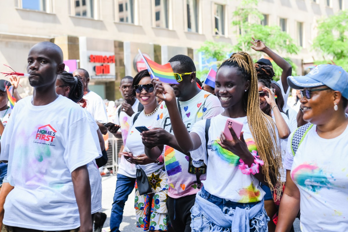 TORONTO, ONTARIO - JUNE 25: People take part in the 2023 Annual Toronto Pride Parade on June 25, 2023 in Toronto, Ontario. 